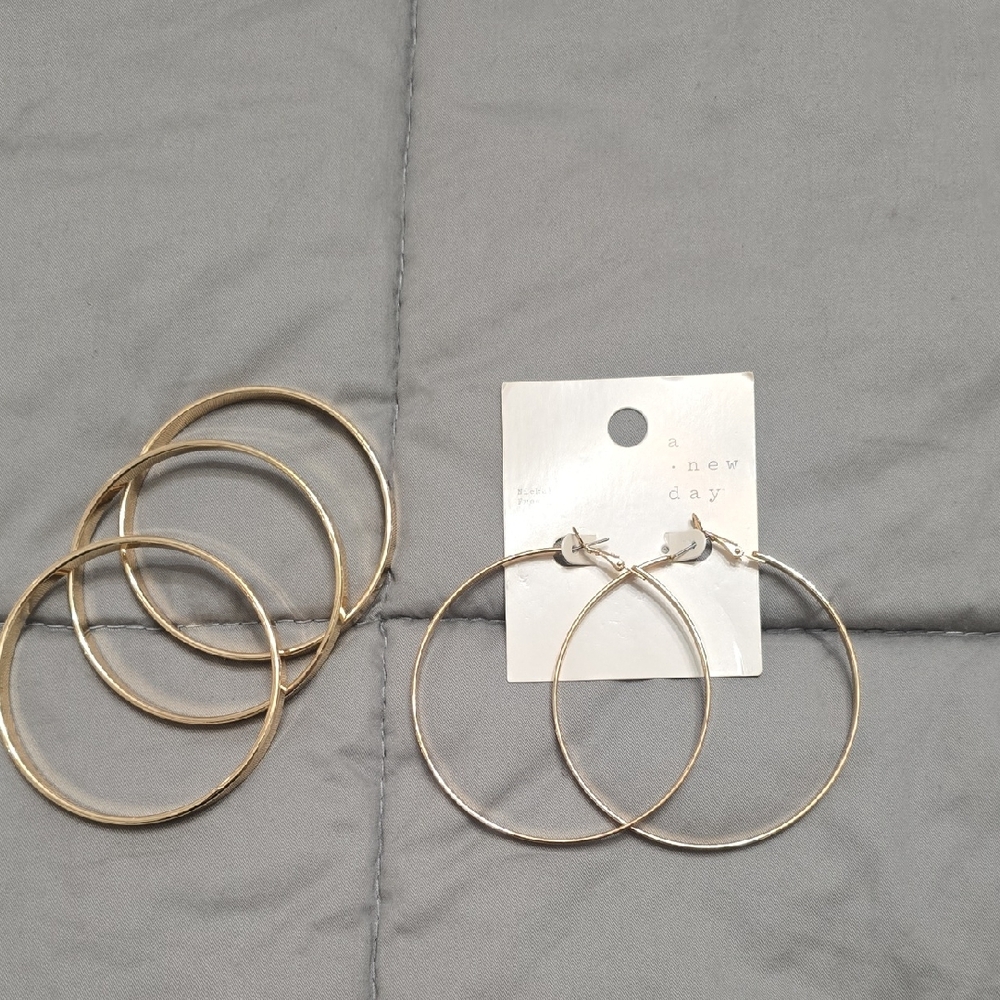 A New Day Elegant Gold Hoop Earrings